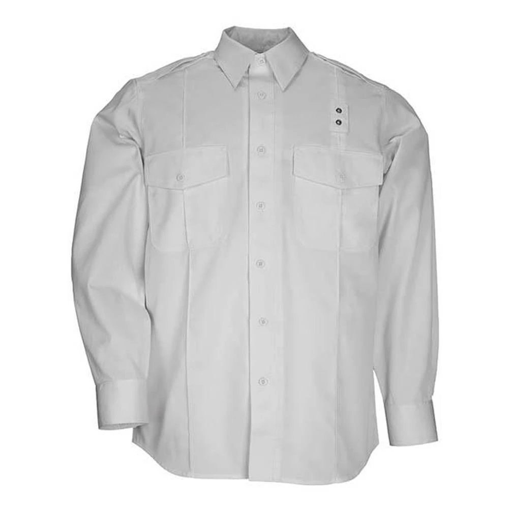 Men's 5.11 Long Sleeve Twill PDU Class A Shirts White~1