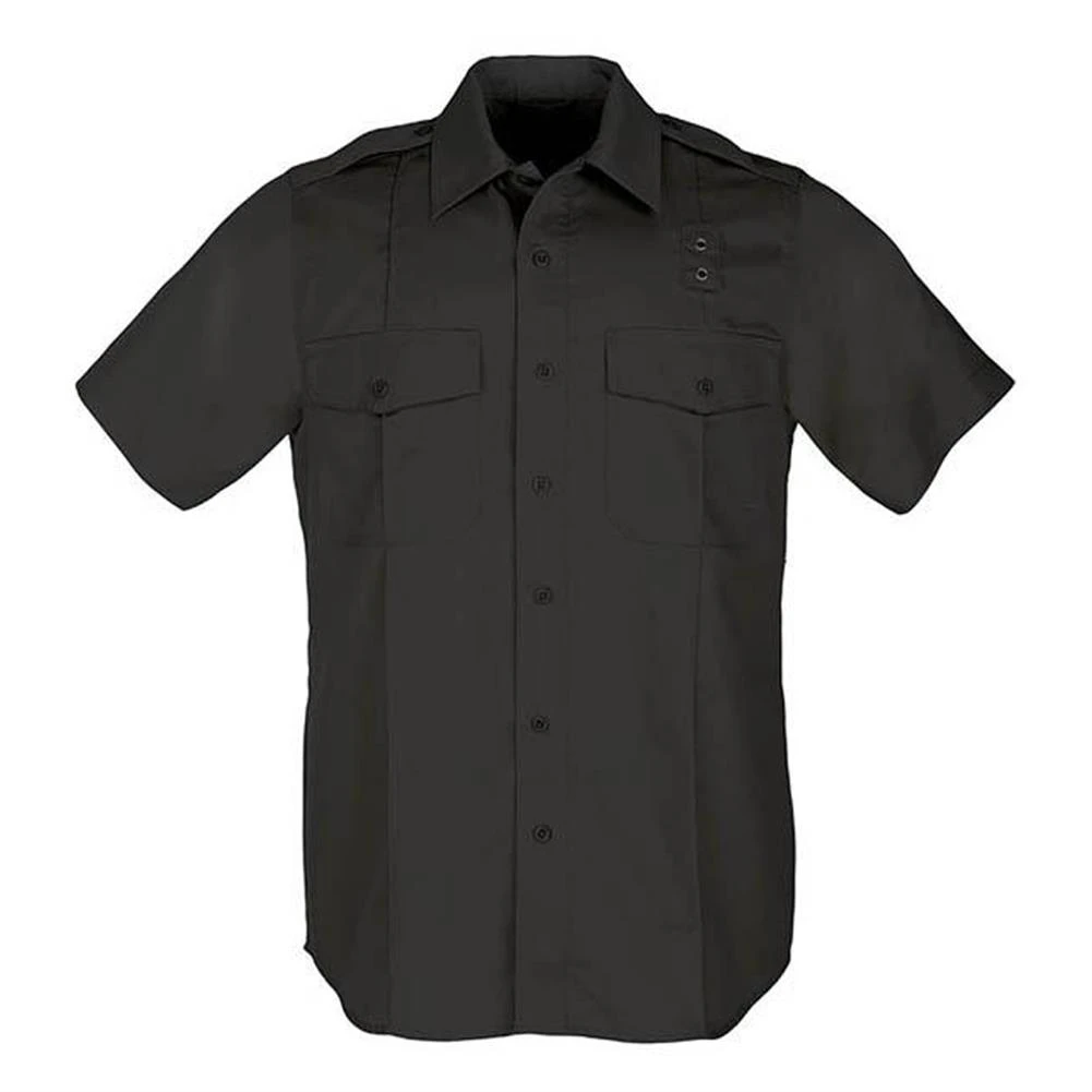 Men's 5.11 Short Sleeve Twill PDU Class A Shirts Black~1