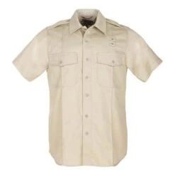 Men's 5.11 Short Sleeve Twill PDU Class A Shirts Tan~1