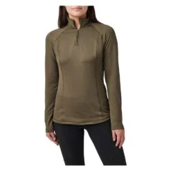Women's 5.11 Stratos 1/4 Zip Green~2
