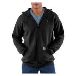 Men's Carhartt Midweight Front Zip Hoodie Black