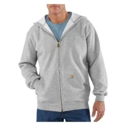Men's Carhartt Midweight Front Zip Hoodie Gray