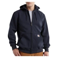 Men's Carhartt Paxton Heavyweight Front Zip Hoodie Navy