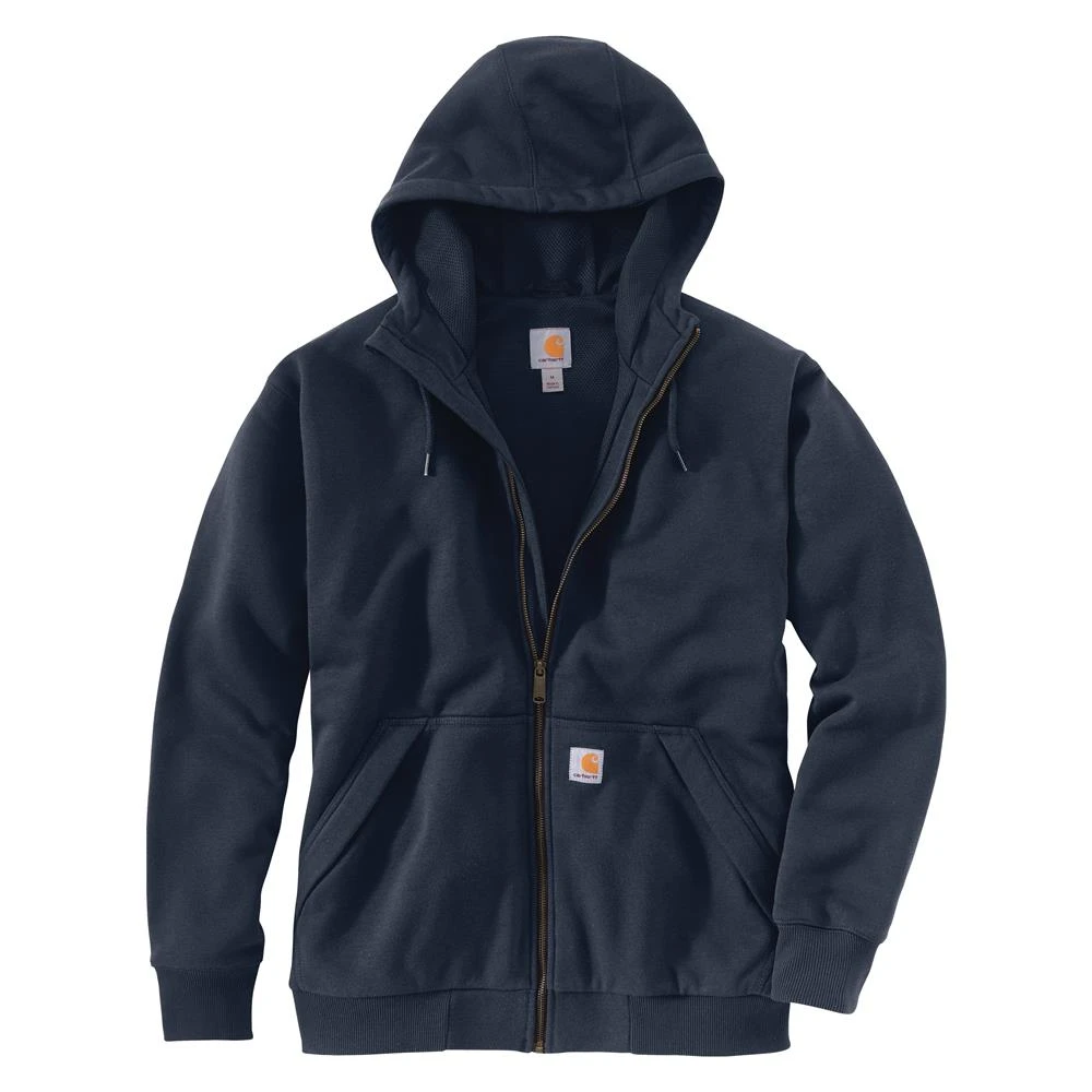 Men's Carhartt Rain Defender Loose Fit Midweight Thermal-Lined Full-Zip Sweatshirt Navy