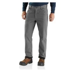 Men's Carhartt Rugged Flex Rigby Dungaree Knit Lined Gravel