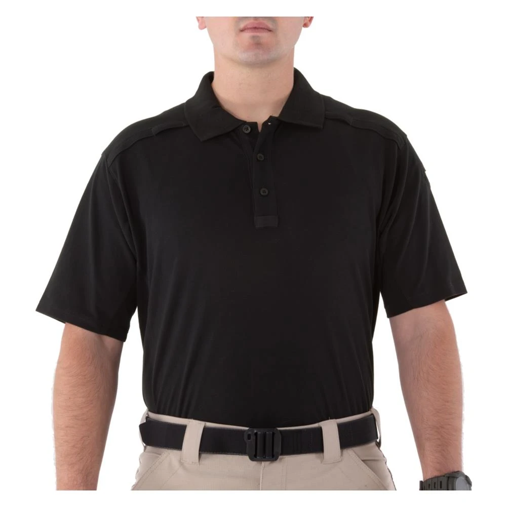 Men's First Tactical Cotton Short Sleeve Polo Black~1