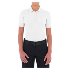 Women's First Tactical Pen Pocket Polo White~2