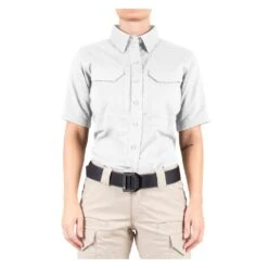 Women's First Tactical V2 Tactical Short Sleeve Shirt White~2