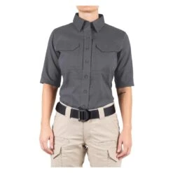 Women's First Tactical V2 Tactical Short Sleeve Shirt Gray~2