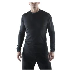 Men's Massif Long Sleeve HotJohns Crew Shirt Black