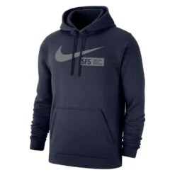 Men's Nike Swoosh Club Fleece PO Hoodie Navy