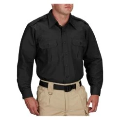 Men's Propper Long Sleeve Tactical Dress Shirts Black