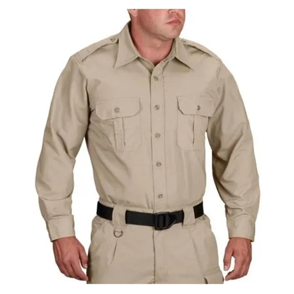 Men's Propper Long Sleeve Tactical Dress Shirts Khaki
