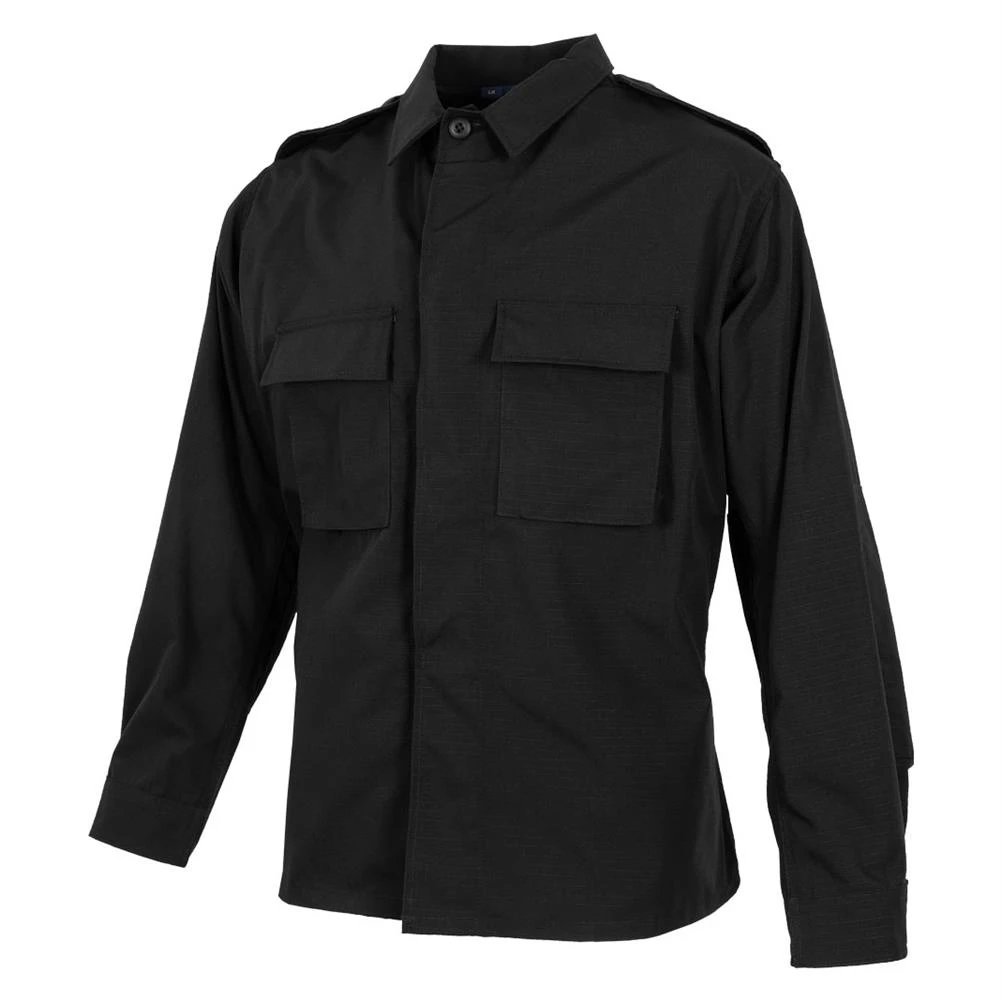 Men's Propper Poly / Cotton Ripstop LS 2-Pocket BDU Shirts Black