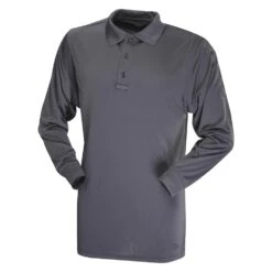 Men's TRU-SPEC 24-7 Series Long Sleeve Performance Polo Charcoal~1