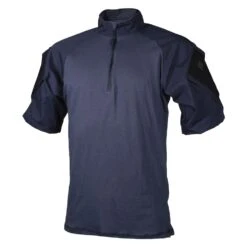 Men's TRU-SPEC Nylon / Cotton 1/4 Zip Short Sleeve Combat Shirt Navy