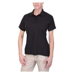 Women's Vertx Coldblack Short Sleeve Polo Black~2