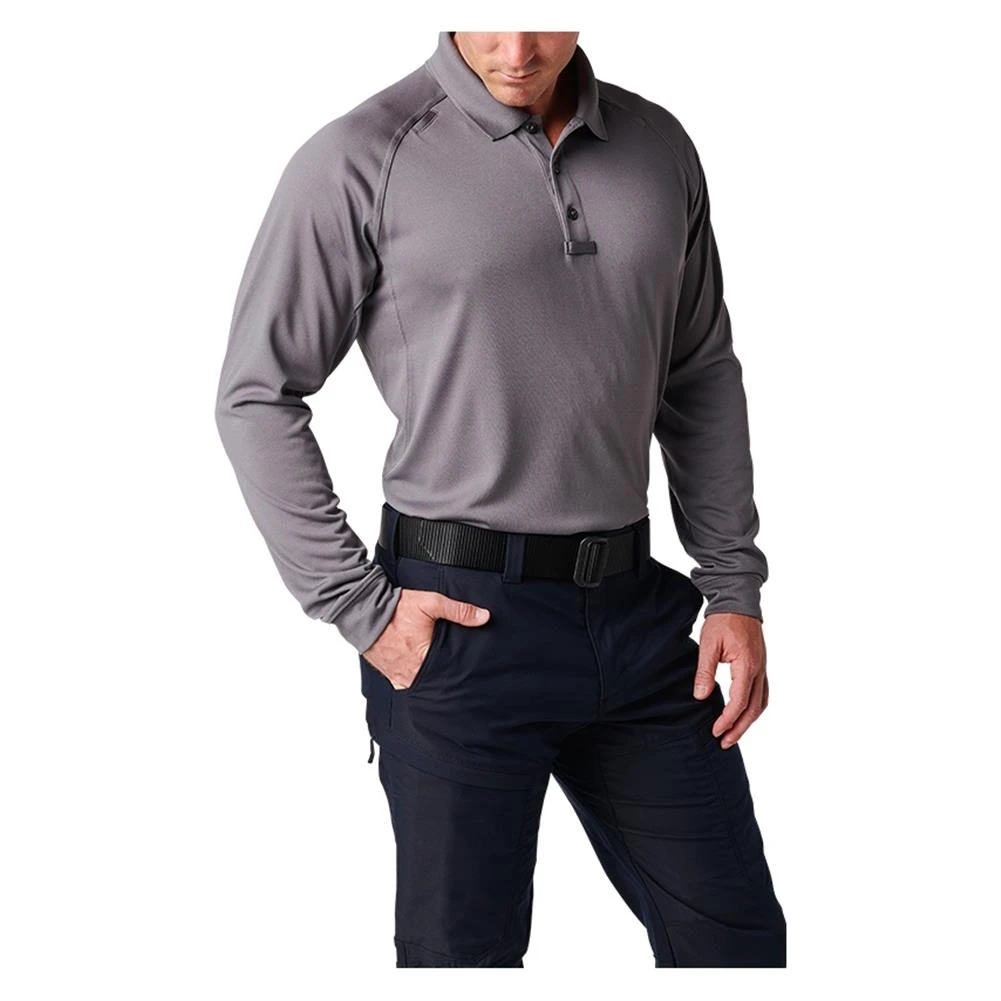 Men's 5.11 Long Sleeve Performance Polos Storm - Image 2