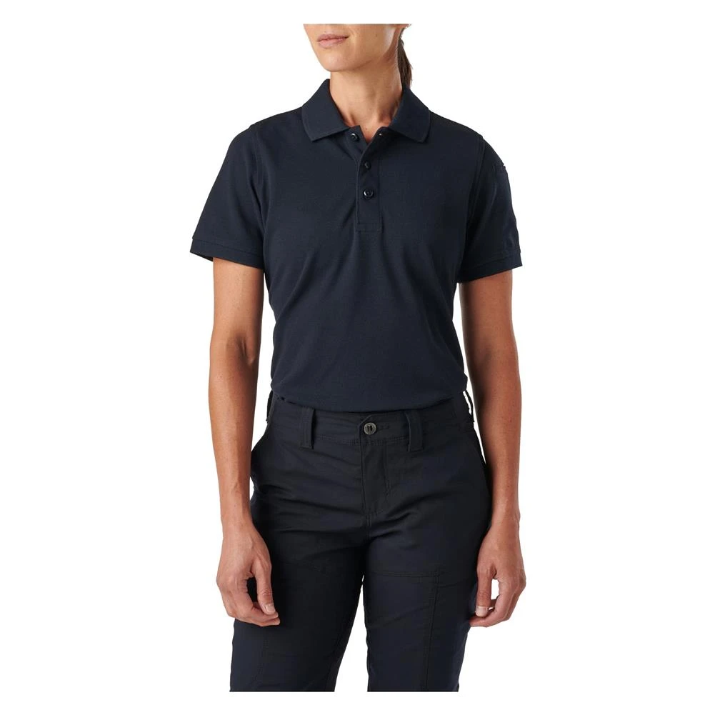 Women's 5.11 Short Sleeve Professional Polos Navy - Image 2