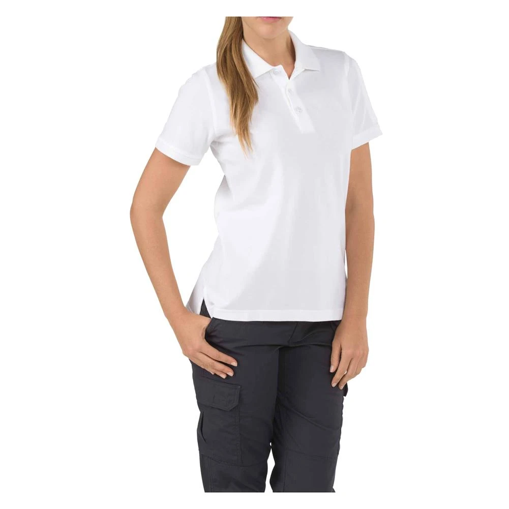 Women's 5.11 Short Sleeve Professional Polos White - Image 2