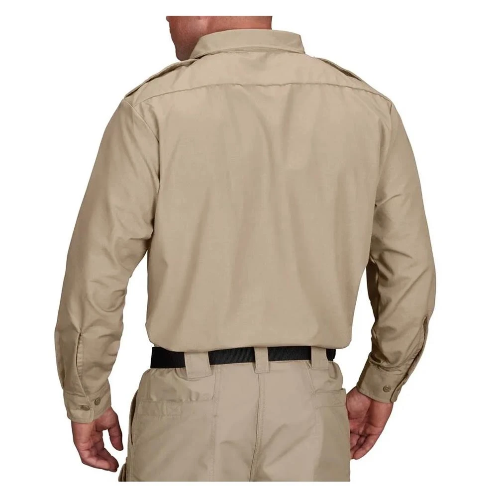 Men's Propper Long Sleeve Tactical Dress Shirts Khaki - Image 2