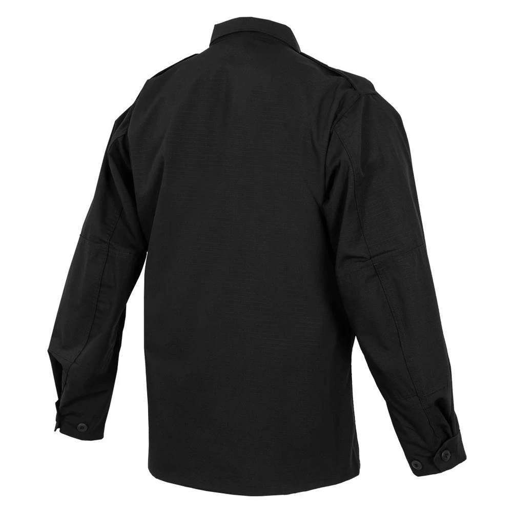 Men's Propper Poly / Cotton Ripstop LS 2-Pocket BDU Shirts Black - Image 2