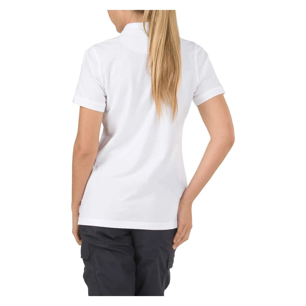 Women's 5.11 Short Sleeve Professional Polos White - Image 3