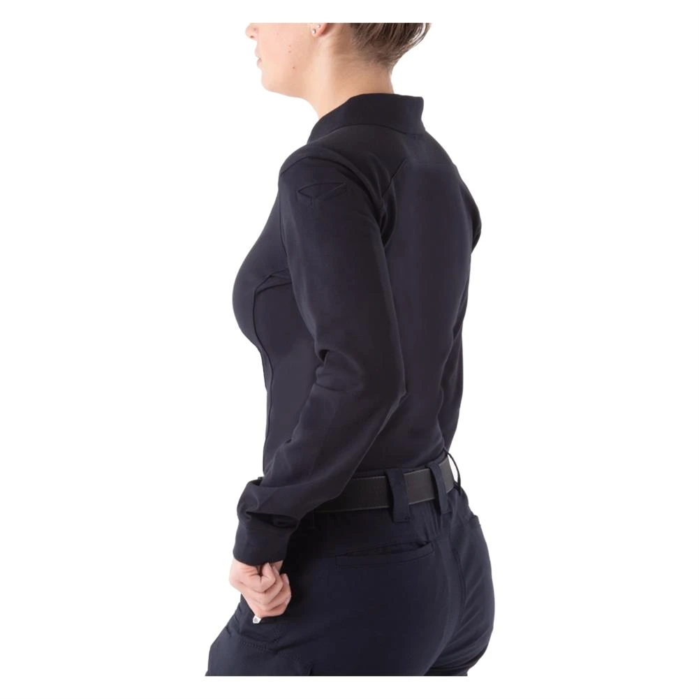 Women's First Tactical Long Sleeve Performance Polo Navy - Image 3