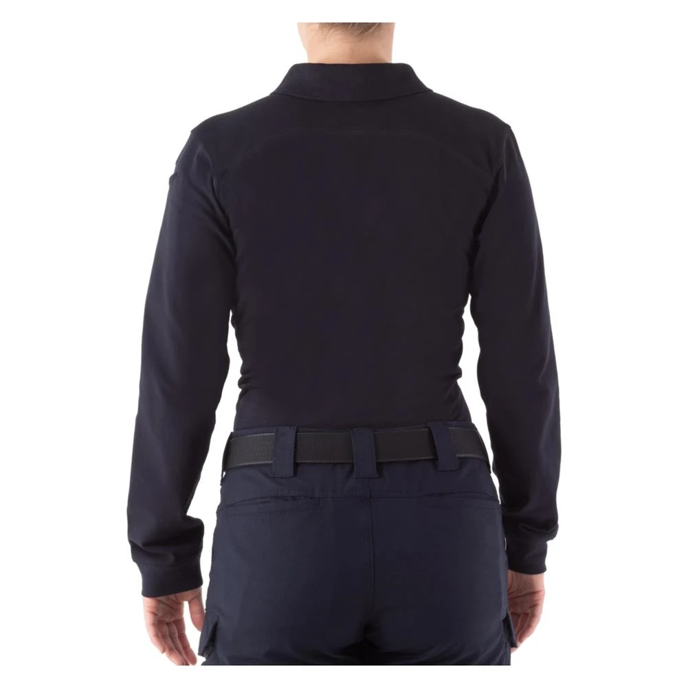 Women's First Tactical Long Sleeve Polo Navy~2 - Image 3